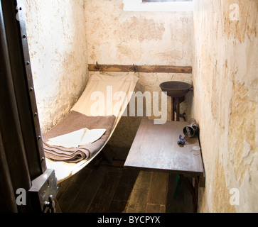 Recreation of typical 1855 cell accommodation at Fremantle prison near Perth in Western Australia Stock Photo