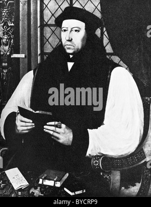 Portrait painting of Thomas Cranmer (1489 - 1556) - Protestant Archbishop of Canterbury and a leader of the English Reformation. Stock Photo