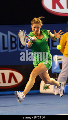 Australian Open Tennis 2011. Melbourne. Saturday 29.1.2011. Women's Singles final Kim CLIJSTERS (Bel) wins in three sets. Stock Photo