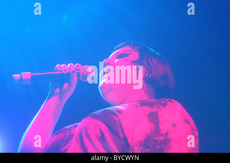 The band Gossip performs during the first day of the Optimus Alive Festival in Lisbon, Portugal. Stock Photo