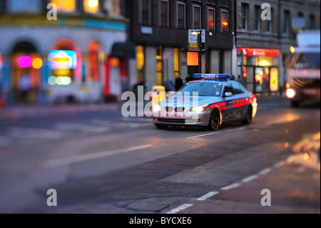 Armed Police Vehicle responding to call in London Stock Photo