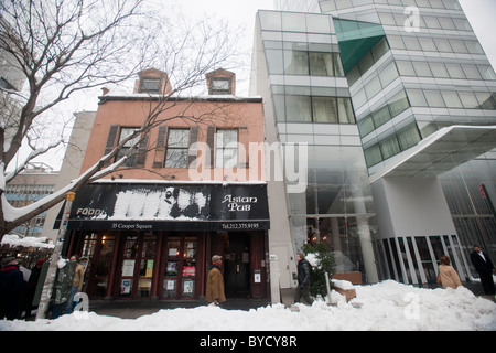 35 Cooper Square, left, and the Cooper Square Hotel are seen in New York Stock Photo