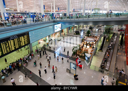Interior of Beijing Capital Airport Terminal 3. JMH4821 Stock Photo