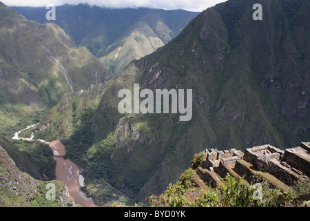 Urubamba River Valley near Machu Picchu Stock Photo