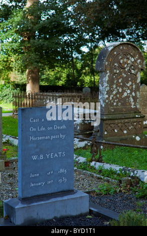 Gravestone of William Butler Yeats, Drumcliffe Parish Church, County Sligo, Ireland Stock Photo
