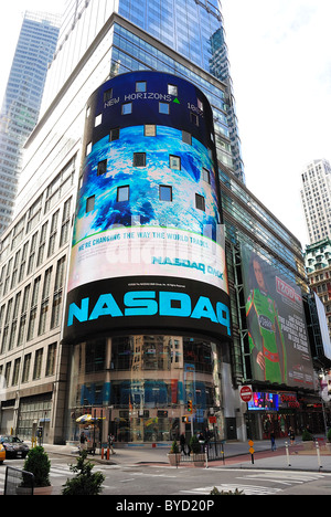 NASDAQ Stock Exchange in Times Square Stock Photo