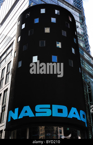 NASDAQ Stock Exchange in Times Square Stock Photo