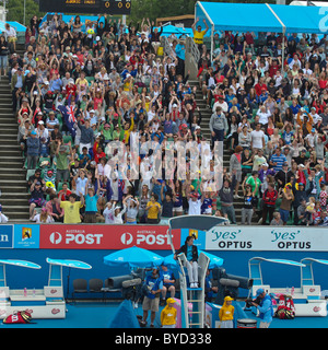 Tennis Crowd at 2011 Australian Open Stock Photo