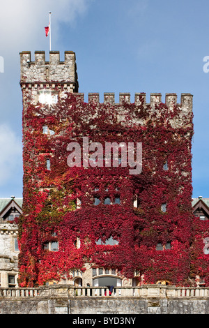 Hatley Castle, Victoria, BC, Canada, in autumn clothes. Stock Photo