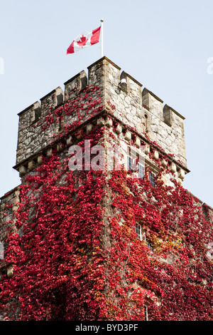 Hatley Castle, Victoria, BC, Canada, in autumn clothes. Stock Photo