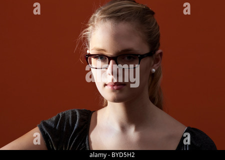 Young woman with glasses, portrait Stock Photo