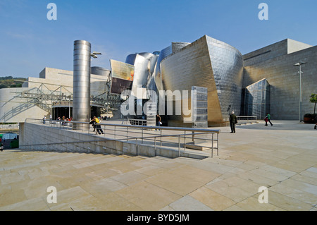 Guggenheim Museum, Bilbao, Bizkaia province, Pais Vasco, Basque Country, Spain, Europe Stock Photo