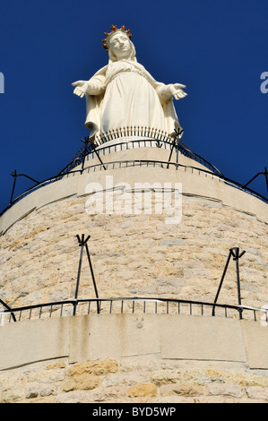 Maronite Our Lady of Lebanon St. Mary statue, Harissa, Lebanon, Middle East, West Asia Stock Photo