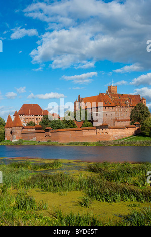 Malbork Castle with Nogat, Malbork, Pomerania, Poland, Europe Stock Photo