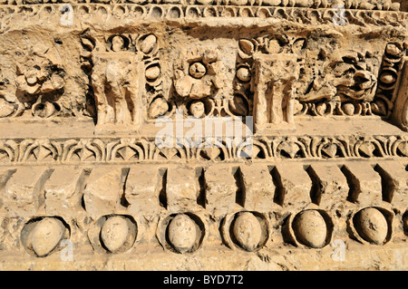 Antique architectural detail at the archeological site of Baalbek, Unesco World Heritage Site, Bekaa Valley, Lebanon Stock Photo