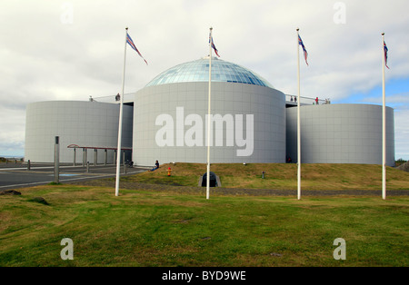 Perlan building, hot water storage tanks, Reykjavik, Iceland, Europe Stock Photo