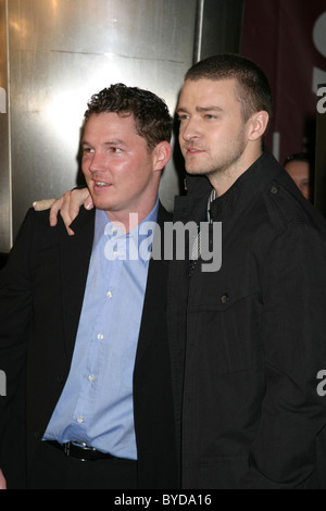 Shawn Hatosy and Justin Timberlake World premiere of 'Alpha Dog' held at the Arclight Cinemas Los Angeles, California - Stock Photo