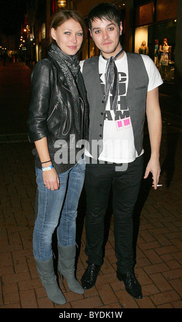 Matt Willis and Emma Griffiths arriving at the Childline 2007 Concert aftershow party, held at Lillies Bordello nightclub Stock Photo