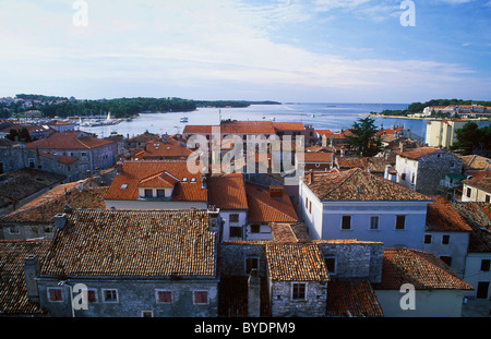 View over the old town of Porec, Istria, Croatia, Europe Stock Photo