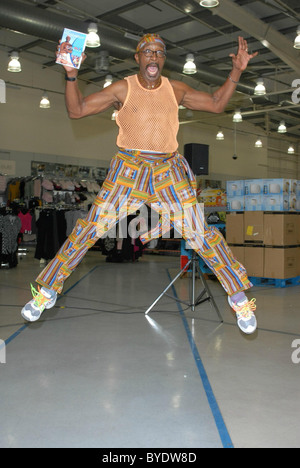 Derrick Errol Evans aka Mr Motivator  promotes his new DVD 'Mr Motivator's All New BLT Workout' at Woolworths, London, England Stock Photo