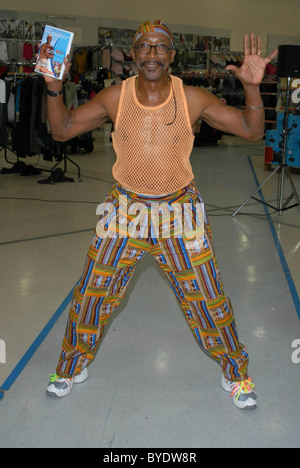 Derrick Errol Evans aka Mr Motivator  promotes his new DVD 'Mr Motivator's All New BLT Workout' at Woolworths, London, England Stock Photo