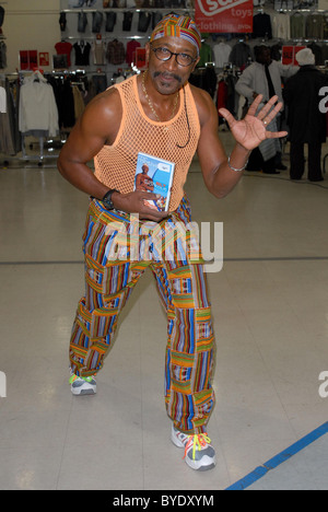 Derrick Errol Evans aka Mr Motivator promotes his new DVD 'Mr Motivator's All New BLT Workout' at Woolworths London, England - Stock Photo