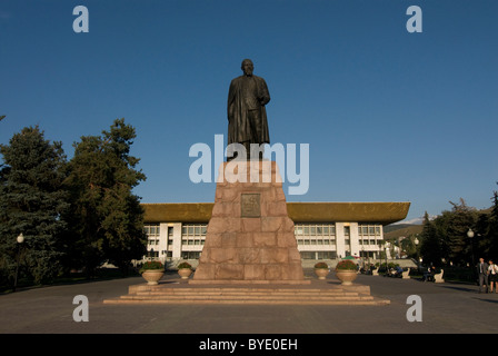 Statue on the Republic Square, Almaty, Kazakhstan, Central Asia Stock Photo