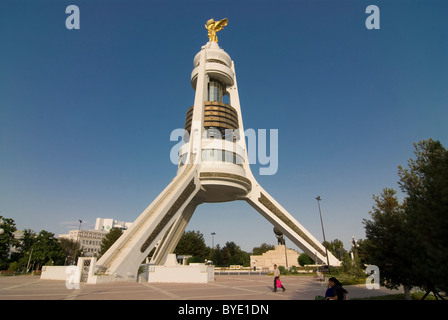 Neutrality Arch, Ashgabat, Turkmenistan, Central Asia Stock Photo