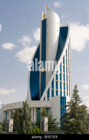 Modern building in Ashgabat, Turkmenistan, Central Asia Stock Photo