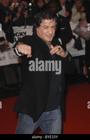 Sylvester Stallone Rocky Balboa UK film premiere at the Vue West End - Arrivals London, England - 16.01.07 Stock Photo