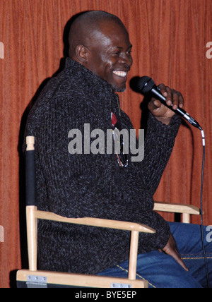 Djimon Hounsou in conversation on the film 'Blood Diamond' at the Santa Barbara Film Festival. Santa Barbara, California - Stock Photo