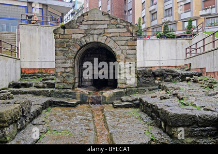 La Foncalada, pre-Romanesque fountain, UNESCO World Heritage Site, Oviedo, Asturias, Spain, Europe Stock Photo