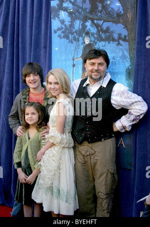 (From left) Josh Hutcherson, Bailee Madison, Annasophia Robb, and Gabor Csupo (Director) Los Angeles Premiere of Walt Disney Stock Photo