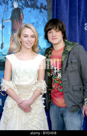 Annasophia Robb and Josh Hutcherson Los Angeles Premiere of Walt Disney Pictures and Walden Media's 'Bridge to Terabithia'  at Stock Photo