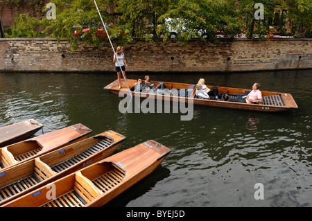 wooden river alamy punts punt laden visitors traditional