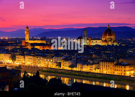 Florenz Abend - Florence evening 01 Stock Photo