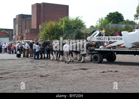Replica Titanic Anchor being prepared to leave Dudley Zoo car park to