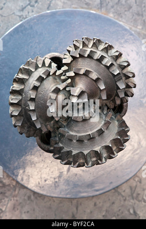 Rotary cone drill bit as used in the petroleum industry Stock Photo