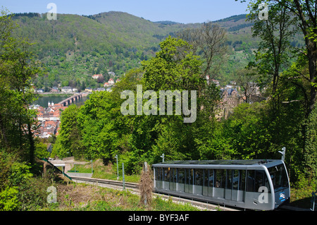 Heidelberg, modern funicular railway, Baden-Wurttemberg, Germany Stock Photo