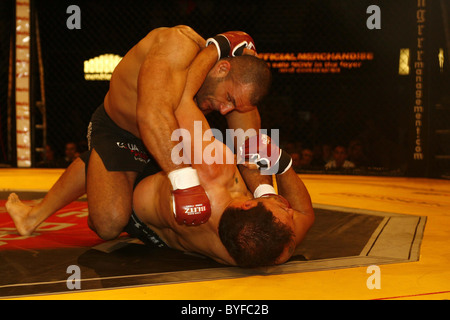 Mostapha Al Turk Cage Rage fighting at Wembley Arena London, England - 10.02.07 Stock Photo