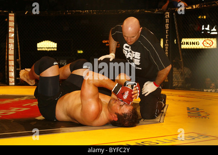 Mostapha Al Turk Cage Rage fighting at Wembley Arena London, England - 10.02.07 Stock Photo