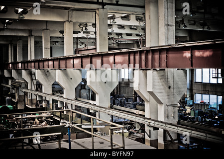 Industrial shop on manufacturing of mechanisms for machine-building branch Stock Photo