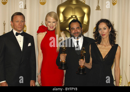 Daniel Craig, Nicole Kidman, Eugenio Caballero and Pilar Revuelta The 79th Annual Academy Awards (Oscars) - Press Room Kodak Stock Photo