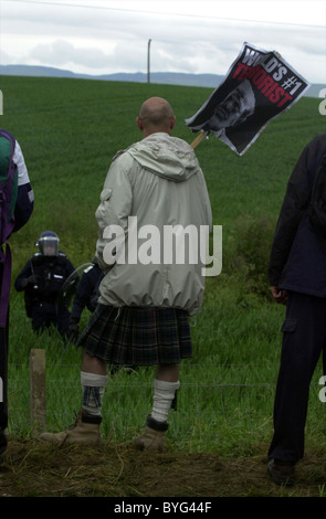 G8 Summit Demonstration at Auchterarder Stock Photo