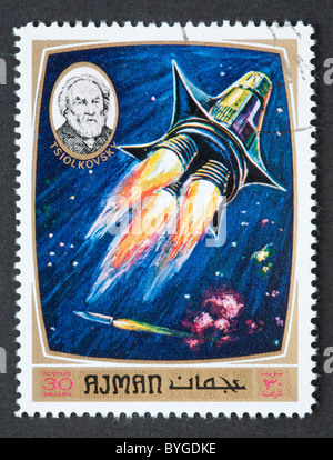 Ajman postage stamp Stock Photo