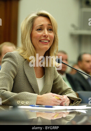 Valerie Plame Wilson The outed CIA agent testified before the House Oversight and Government Reform Committee chaired by Henry Stock Photo