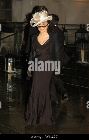 Yoko Ono  Sir Elton John's 60th birthday party held at Cathedral Church of St. John the Divine - arrivals New York City, USA - Stock Photo