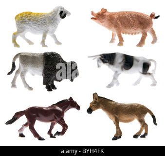 plastic farmyard animals