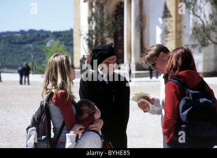 Student with typical cape in Coimbra Univercity Portugal Stock Photo