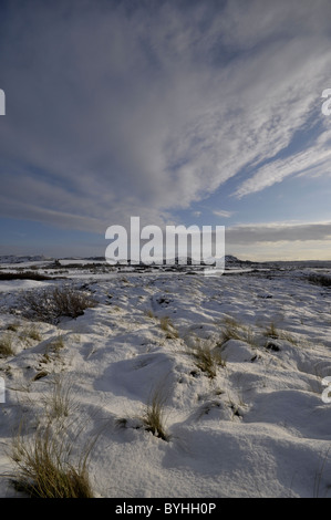 West shore Llandudno  winter coastal scene looking towards Deganwy Stock Photo